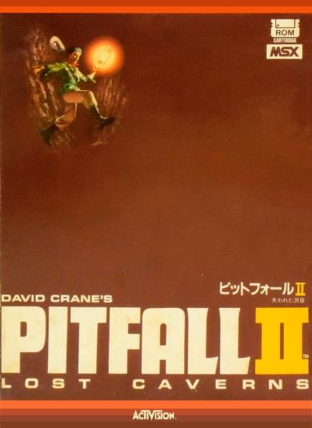 Pitfall II Lost Caverns box art for MSX